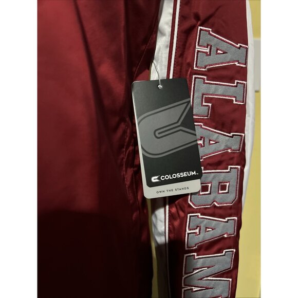 NEW Alabama Crimson Tide Colosseum Maroon Full Zip Varsity Jacket Coat Men's L - Picture 6 of 12
